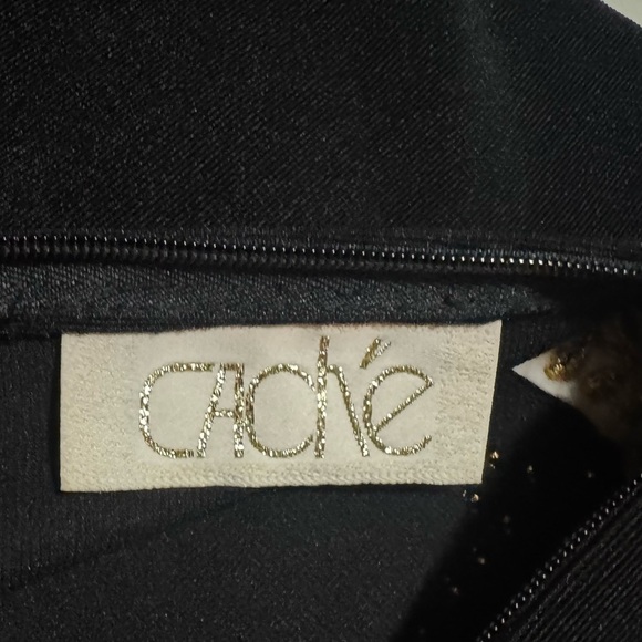 Cache Y2K Black Knit Bodycon Maxi Dress Studded Nautical Details Women’s Small - Picture 16 of 16